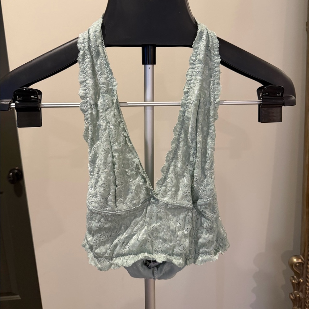 By Together Lace Halter Bralette – Sage Green – Size M